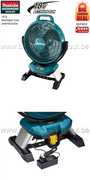 SUMMER DEAL  Makita Accu ventilator 14,4-18V/ AC DCF301Z - EAN 0088381748889