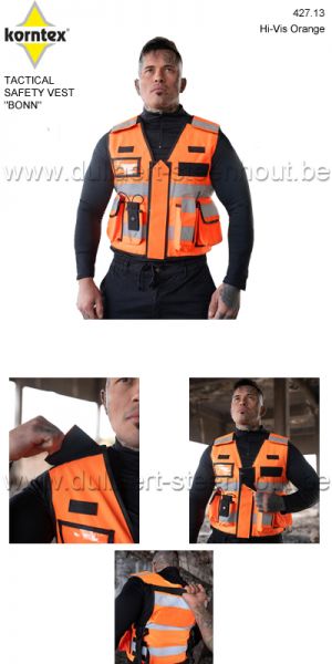 Korntex Tactical Safety Vest Bonn - hi-vis orange 