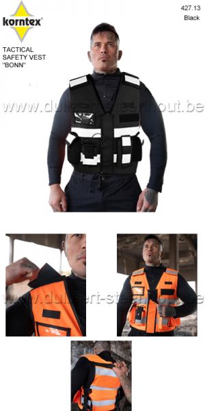 Korntex Tactical Safety Vest Bonn - black