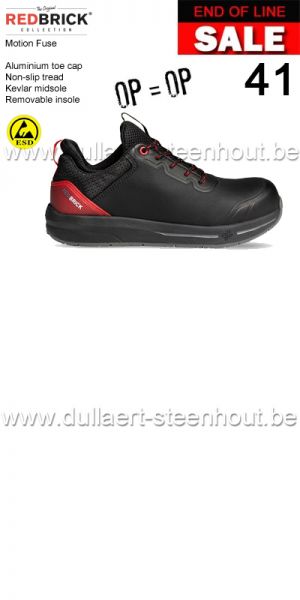 Redbrick Motion - Fuse S3 werkschoenen / veiligheidsschoenen - zwart/rood - 41