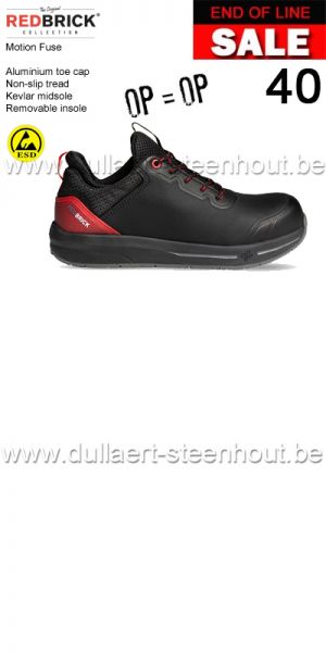  Redbrick Motion - Fuse S3 werkschoenen / veiligheidsschoenen - zwart/rood - 40