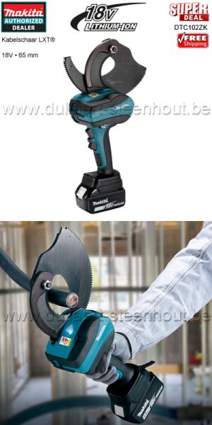 Makita 18V Accu kabelschaar LXT® DTC102ZK - zonder lader / zonder accu