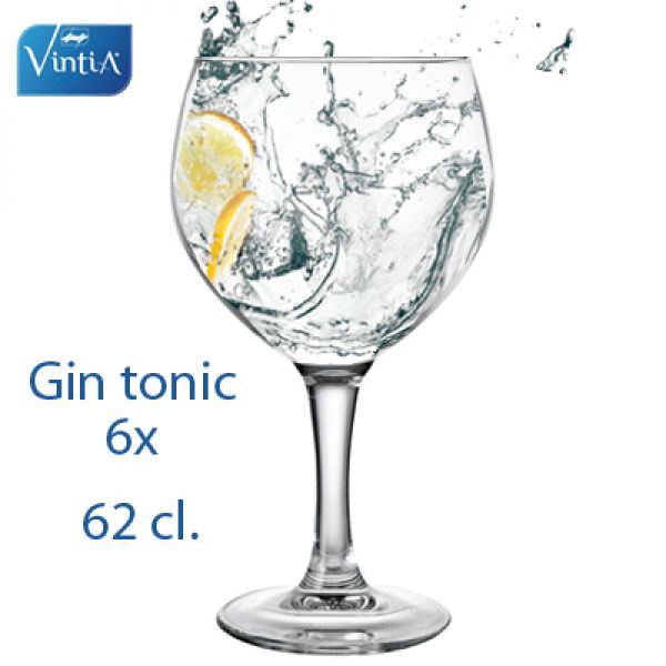 GIN TONIC - 6 Gin tonic glazen Vintia 62 cl.