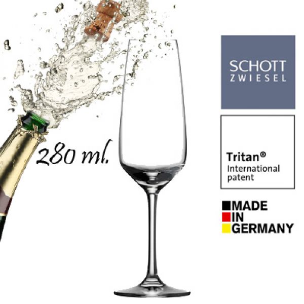 Schott Zwiesel 6 champagneglazen Taste 280 ml. 