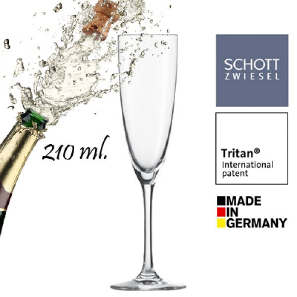 Schott Zwiesel 6 fluitglazen / champagneglazen Classico 210 ml