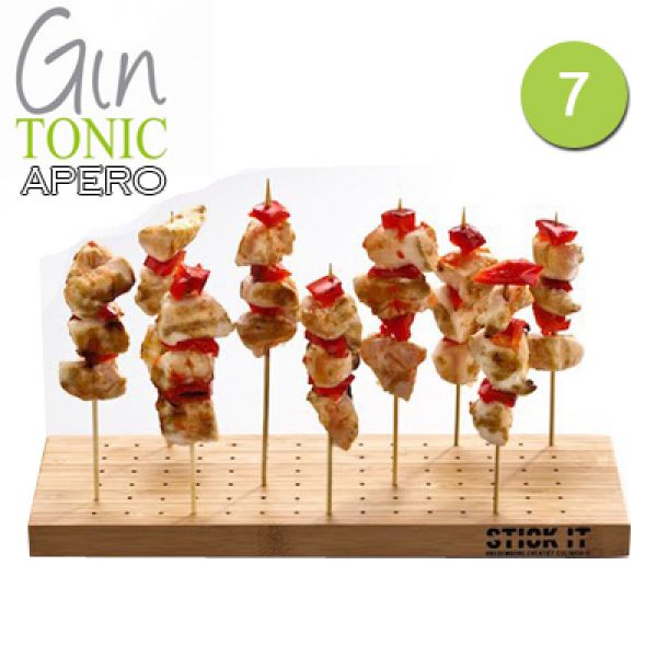 GIN TONIC APERO - Bamboo aperitiefplank met 90 gaatjes 