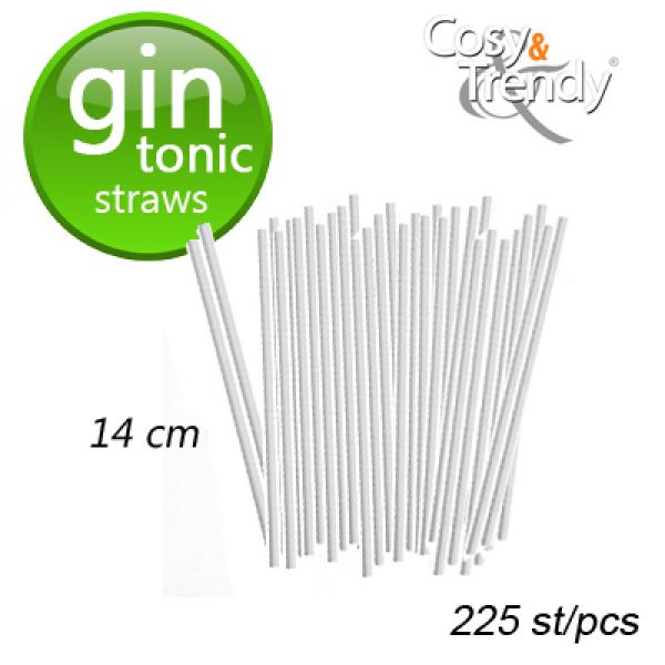 GIN TONIC STRAWS - transparante rietjes 14 cm