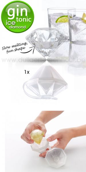 GIN TONIC - ICE DIAMOND MAKER voor 1 fantastische ijs-diamant