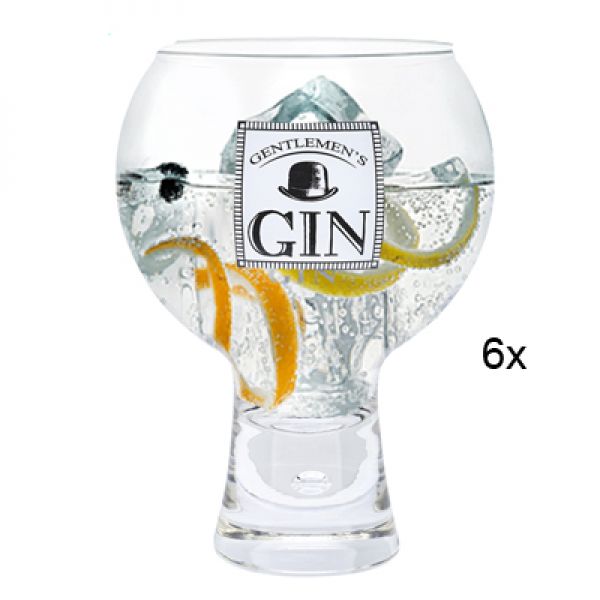 Flipper Kruiden Net zo Dullaert-Steenhout Ninove | GIN TONIC - 6 Gin tonic glazen Gentlemen gin 52  cl.