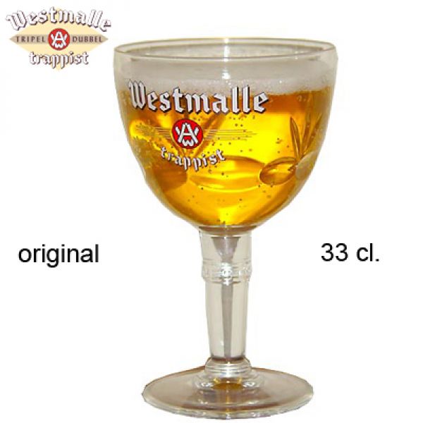 Westmalle - Origineel bierglas / kelkglas Westmalle 33 cl.