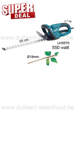 Makita -  UH5570 Elektrische heggenschaar 550W met 55 cm. bladlengte