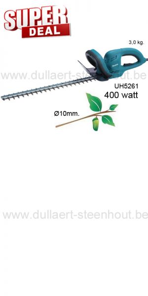Makita -  UH5261 Elektrische heggenschaar 400W met 52 cm bladlengte