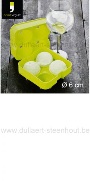 Point virgule - Silicone ice ball maker voor 4 ijsballen van Ø 6 cm / silicone vorm