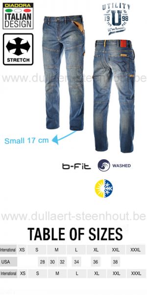 Diadora - Pant stone plus stretch jeans werkbroek / spijker werkbroek 702.170752