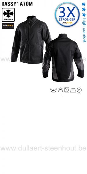 DASSY® Atom (300403)  Tweekleurige werkvest / werkjas - zwart/grijs