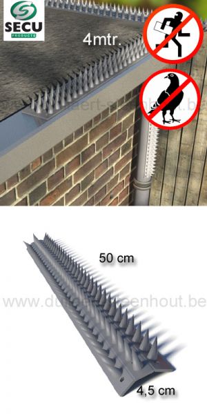 Secu - 4 Meter anti-klimbeveiliging tegen opklimmen van inbrekers / anti-duivenstrip