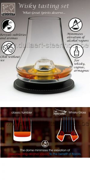 Peugeot - Les Impitoyables whisky degustatieset- set 2 glazen