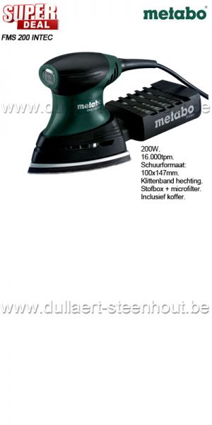 Metabo -  FMS 200 Intec (600065500) Professionele multi-schuurmachine in kunststof koffer