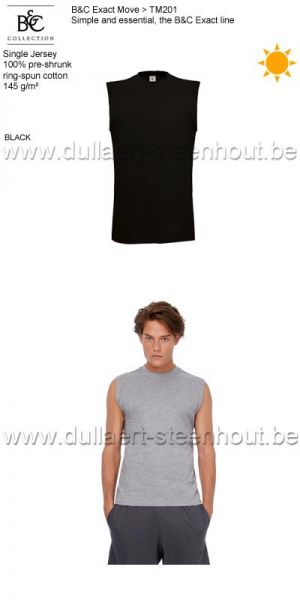 B&C Collection - Exact Move t-shirt zonder mouwen TM201 / black