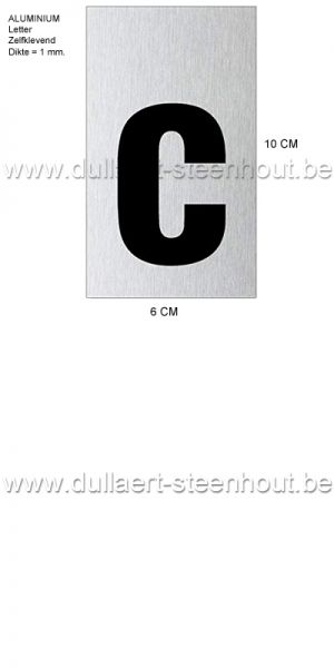 Steelox Ofform - Zelfklevende aluminium letter C