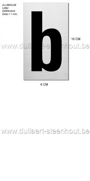 Steelox Ofform - Zelfklevende aluminium letter B