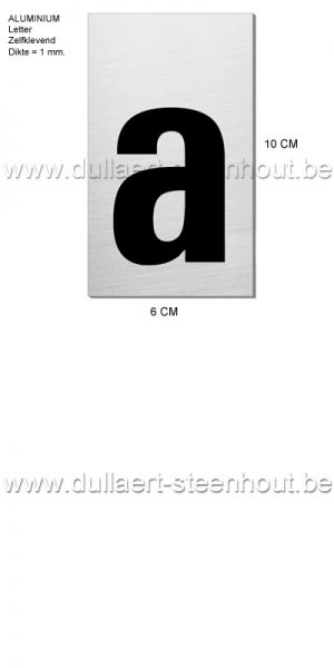 Steelox Ofform - Zelfklevende aluminium letter A