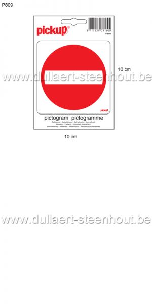 Pickup - Pictogram sticker VERBODEN INGANG 10x10cm - P809