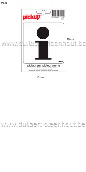 Pickup - Pictogram sticker INFORMATIE 10x10cm - P638