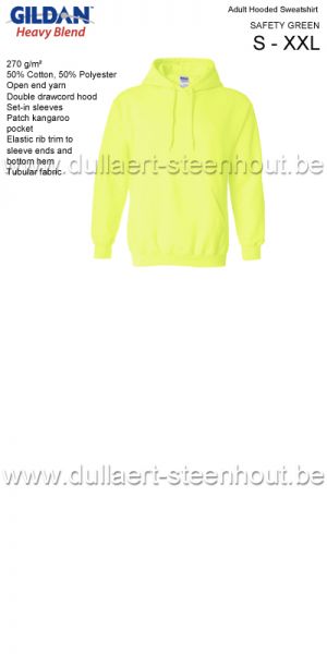Gildan - Werksweater met kap 18500 Heavy blend - safety green