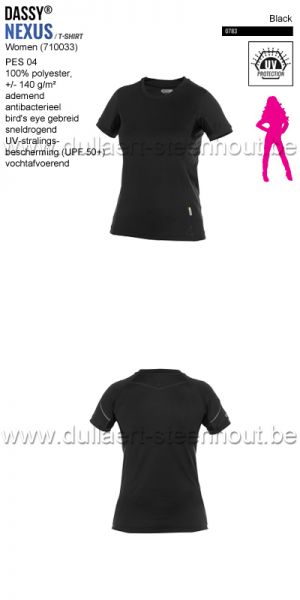 DASSY® Nexus Women (710033) T-shirt voor dames - zwart