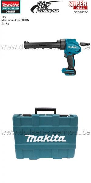 Makita DCG180ZK accu siliconepomp  in koffer 