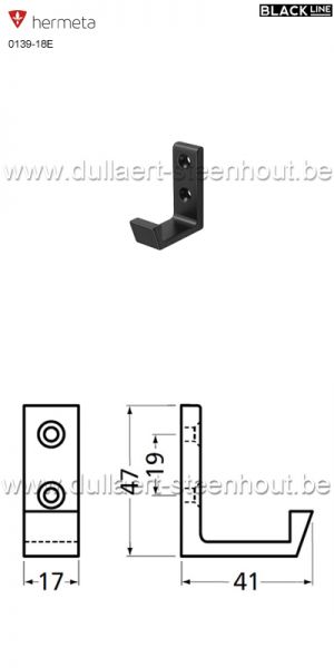 Hermeta jashaak - enkel - mat zwart - 0139-18E