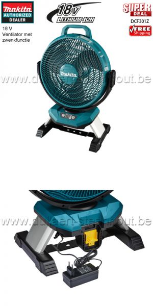 Makita Accu ventilator 14,4-18V/ AC DCF301Z - EAN 0088381748889