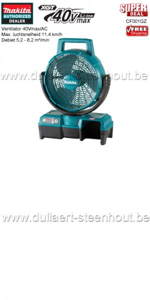 Makita accu ventilator 40Vmax/AC CF001GZ - EAN 0088381723404
