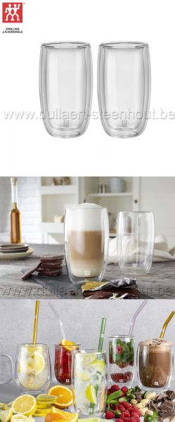 Zwilling Sorrento dubbelwandige latte macchiatoglazen 350ml