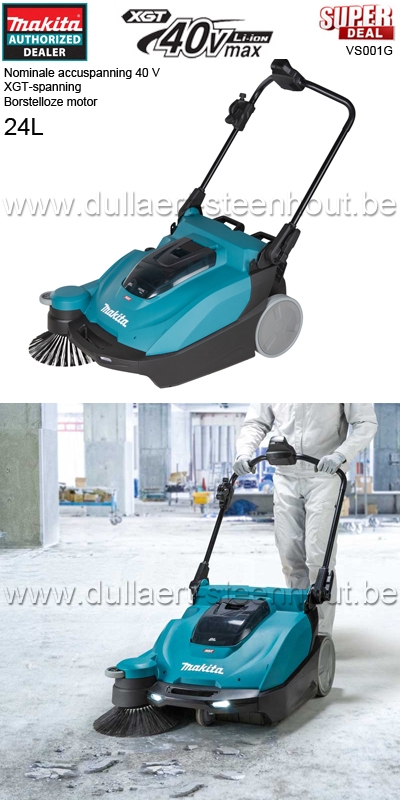 Makita Accu veegmachine XGT® VS001G 40Vmax • 24 L