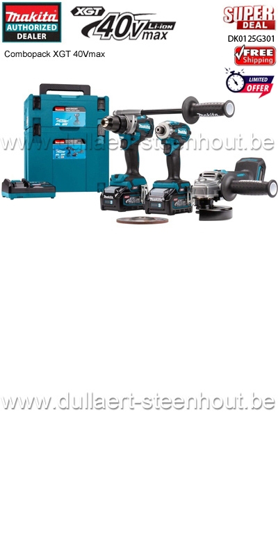 Ultimate power deals Makita Combopack XGT 40Vmax DK0125G301 3 accu machines