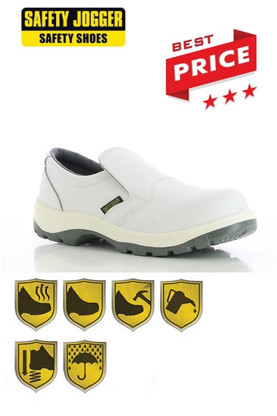 Uitdrukkelijk Mijlpaal ontsmettingsmiddel Dullaert-Steenhout Ninove | Safety Jogger - X0500 Witte werkschoenen /  veiligheidsschoenen S2 met stalen neus