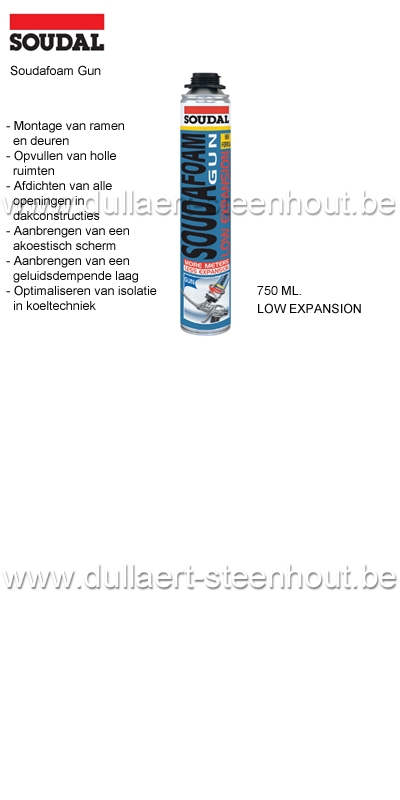 SOUDAL - Soudafoam GUNFOAM LOW EXPANSION 750 ml. - 106132