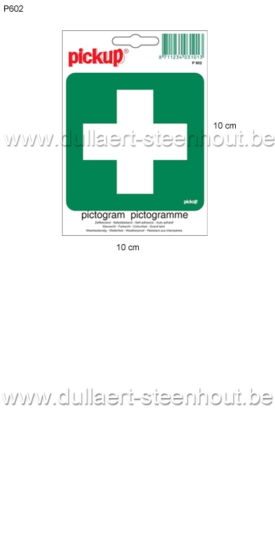 Pickup - Pictogram sticker EHBO 10x10cm - P602